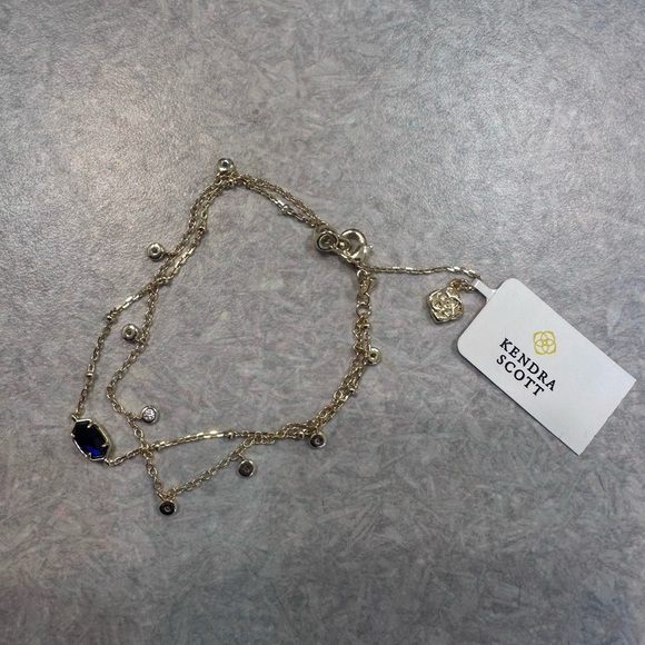 Kendra Scott Jewelry - Kendra Scott Gold Emilie Crystal Multi Strand Bracelet Cat Eye Navy